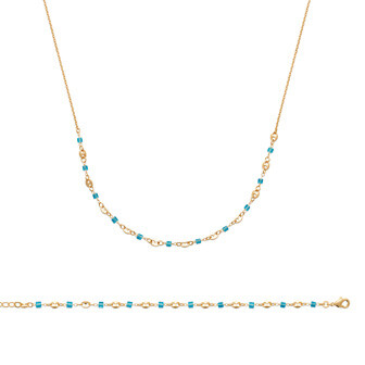 Bracelet en plaqué or et cristal, 18cm