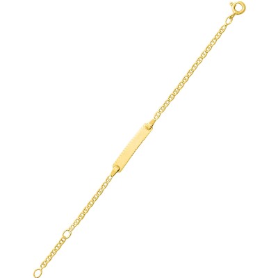 Gourmette bébé en or jaune, taille 13cm