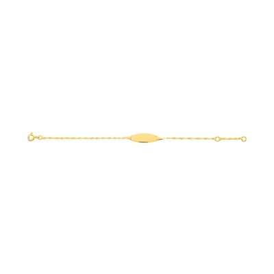Gourmette bébé en or jaune, taille 14cm