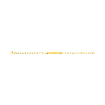 Gourmette bébé en or jaune, taille 14cm