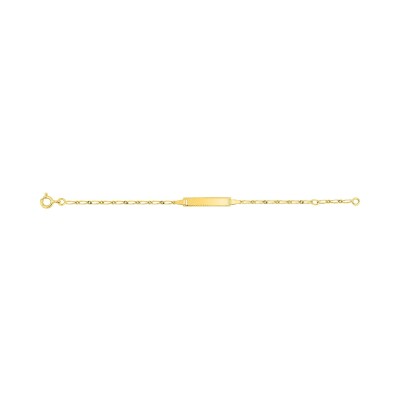 Gourmette bébé en or jaune, taille 14cm