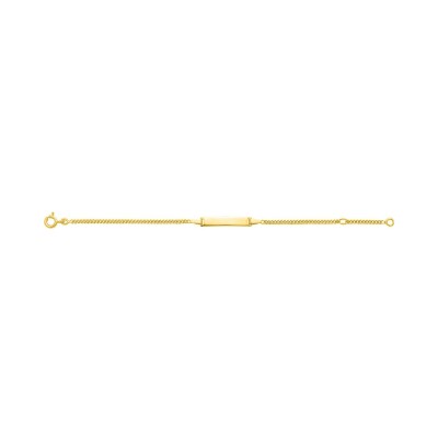 Gourmette bébé en or jaune, taille 14cm