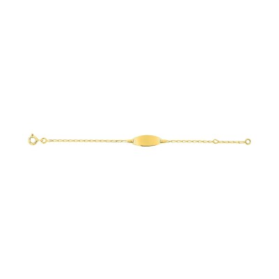 Gourmette bébé en or jaune, taille 13cm