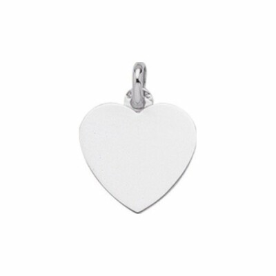 Pendentif coeur en or blanc