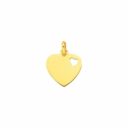 Pendentif coeur en or jaune