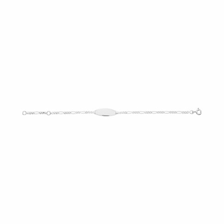 Bracelet gourmette en or blanc