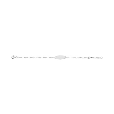 Gourmette bébé en or blanc