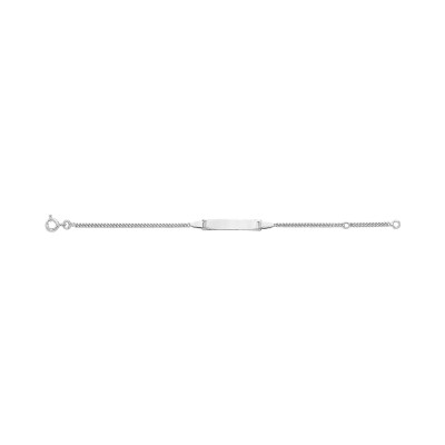 Gourmette bébé en or blanc, taille 14cm