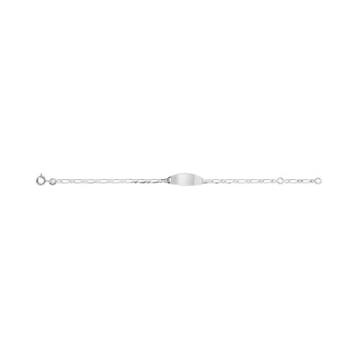 Gourmette bébé en or blanc