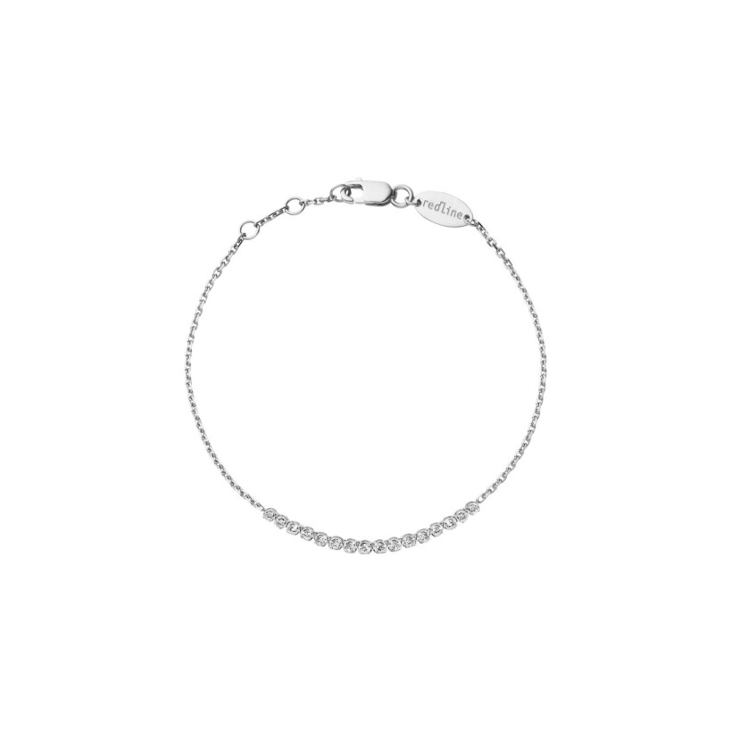 Bracelet chaîne RedLine Marilyn avec diamants 0.29ct en serti clos, or blanc