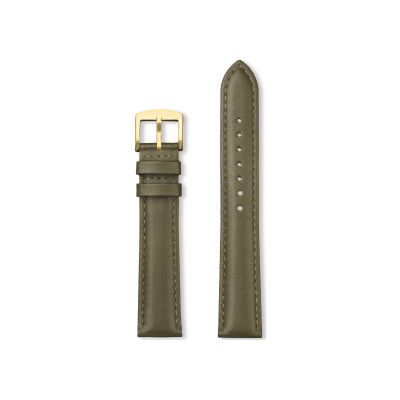 Bracelet montre Rochet Screen en cuir kaki - 12mm