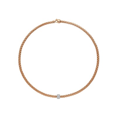 Collier FOPE SOLO en or rose et diamants