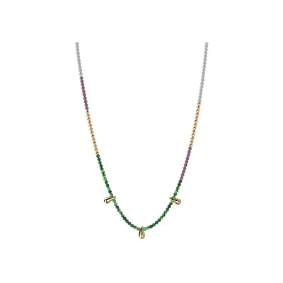 Collier Les Cadettes Etna en acier finition dorée
