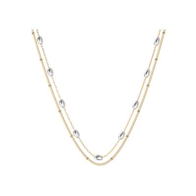 Collier Les Cadettes Marina en acier finition dorée