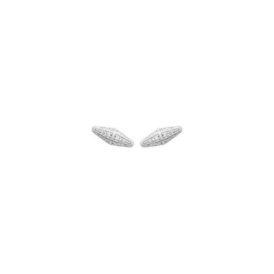 Boucles d'oreilles en argent rhodié et oxydes de zirconium