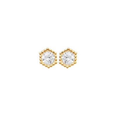 Boucles d'oreilles en plaqué or et oxydes de zirconium