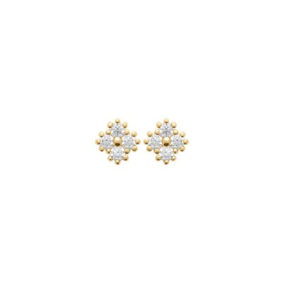 Boucles d'oreilles en plaqué or et oxydes de zirconium