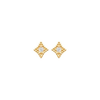 Boucles d'oreilles en plaqué or et oxydes de zirconium