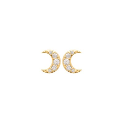Boucles d'oreilles en plaqué or et oxydes de zirconium