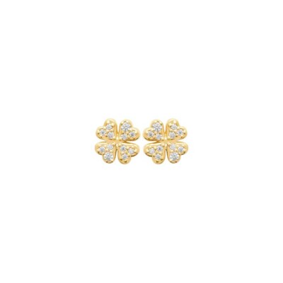 Boucles d'oreilles en plaqué or et oxydes de zirconium