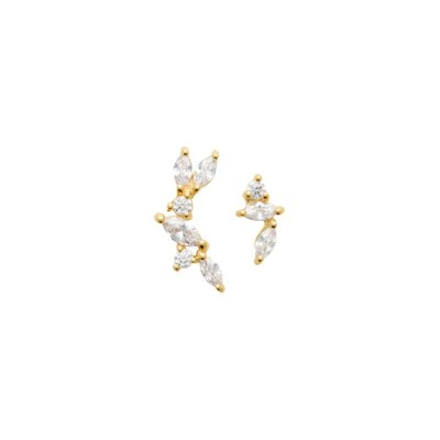 Boucles d'oreilles en plaqué or et oxydes de zirconium