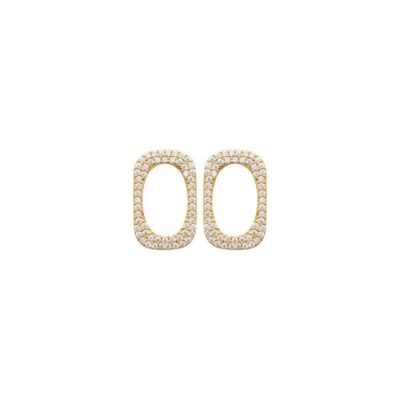 Boucles d'oreilles en plaqué or et oxydes de zirconium