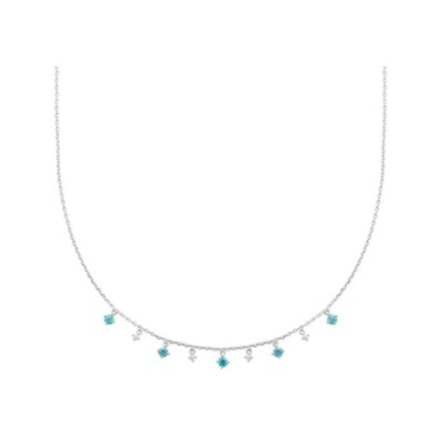 Collier en argent rhodié et oxyde de zirconium