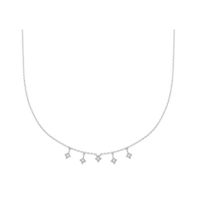 Collier en argent rhodié et oxyde de zirconium