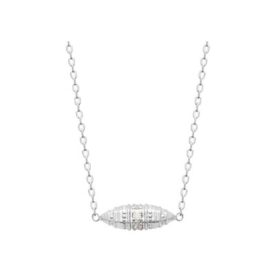 Collier en argent rhodié et oxyde de zirconium