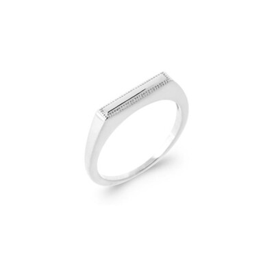 Bague en argent rhodié
