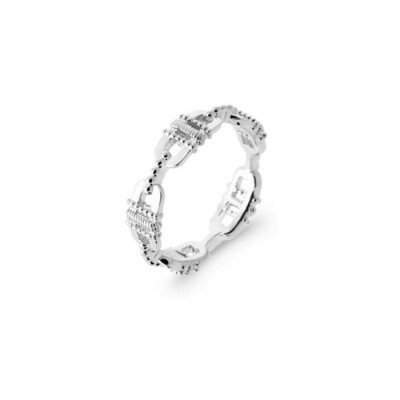 Bague en argent rhodié