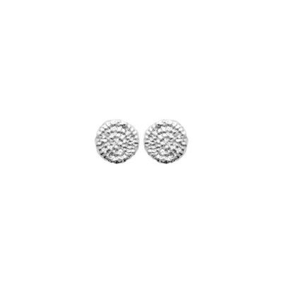 Boucles d'oreilles en argent rhodié