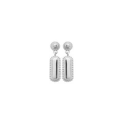Boucles d'oreilles en argent rhodié