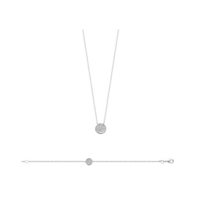 Bracelet en argent rhodié