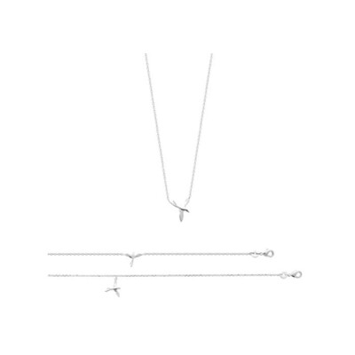 Chaîne de cheville en argent rhodié