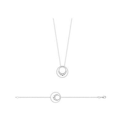 Collier en argent rhodié