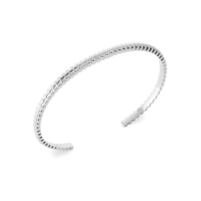 Bracelet jonc en argent rhodié