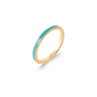 Bague en plaqué or et laque