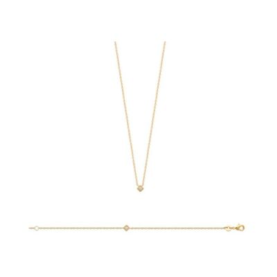 Bracelet en plaqué or et oxyde de zirconium