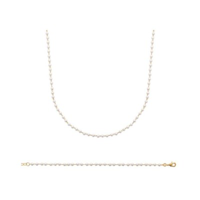 Bracelet en plaqué or et perle d'imitation