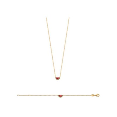 Collier en plaqué or et laque