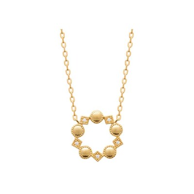 Collier en plaqué or et oxyde de zirconium