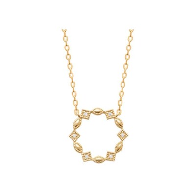 Collier en plaqué or et oxyde de zirconium