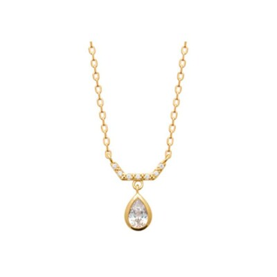 Collier en plaqué or et oxyde de zirconium