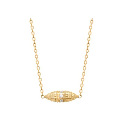 Collier en plaqué or et oxyde de zirconium