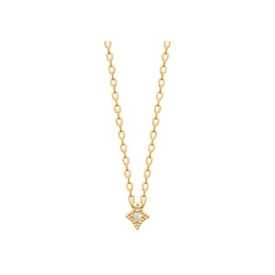 Collier en plaqué or et oxyde de zirconium