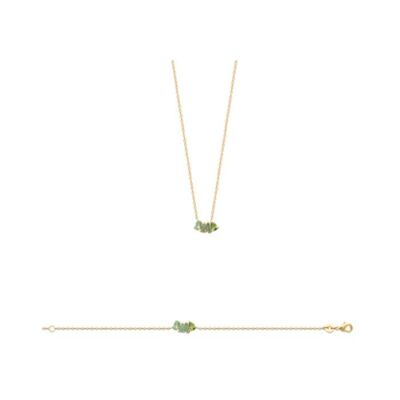 Collier en plaqué or et oxyde de zirconium