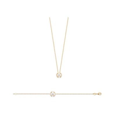 Collier en plaqué or et oxyde de zirconium