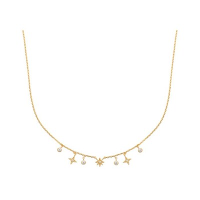 Collier en plaqué or et oxyde de zirconium