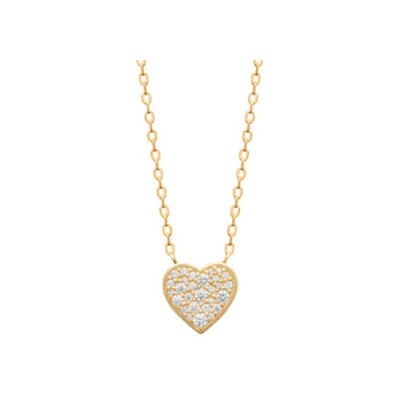 Collier en plaqué or et oxyde de zirconium